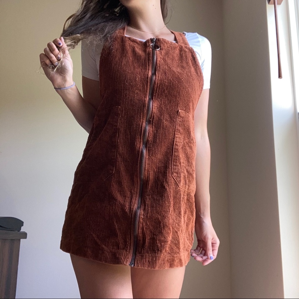 🌸Vintage Hippie Corduroy Zip Up Dress🌸
